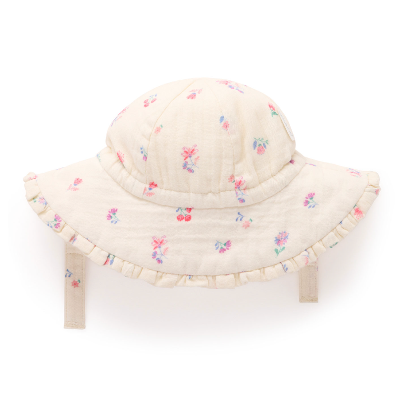 Ruffle Sun Hat - Marigold - Pure Baby