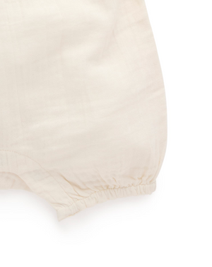 Embroidered Romper - Cloud - Pure Baby