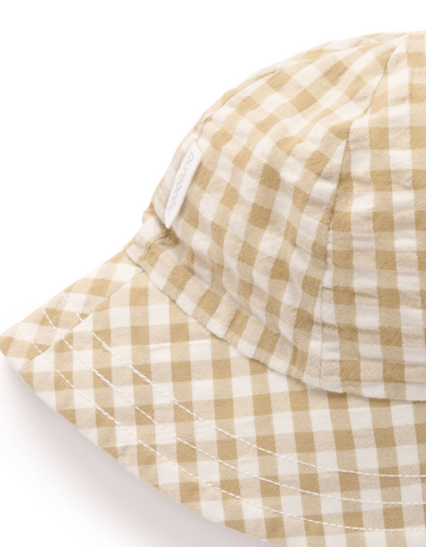 Gingham Hat - Burrito Gingham - Pure Baby