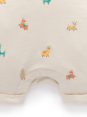 Broderie Overall Llama - Pure Baby