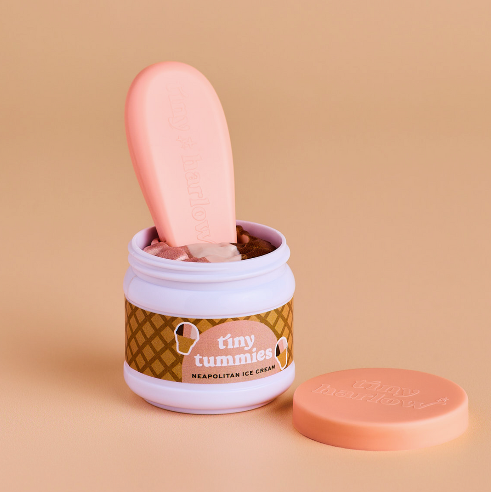 Tiny Tummies Neopolitan Icecream Food Jar and Spoon Set - Tiny Harlow
