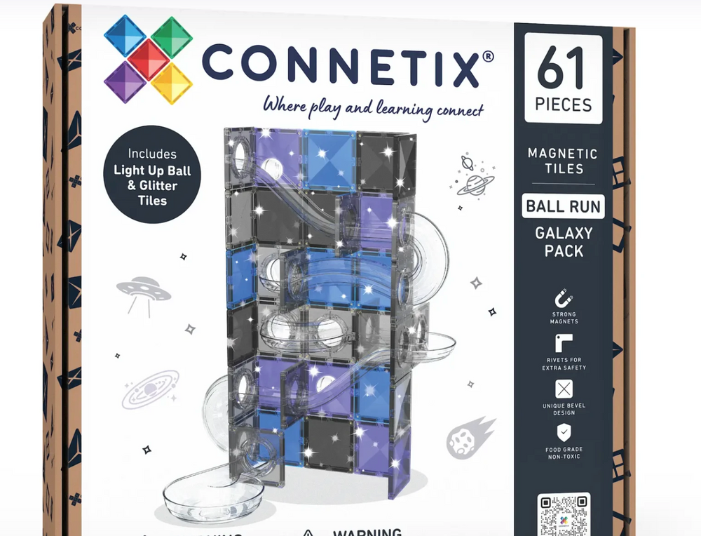 Ball Run Galaxy Pack 61 pc - Connetix Tiles