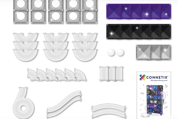 Ball Run Galaxy Pack 61 pc - Connetix Tiles