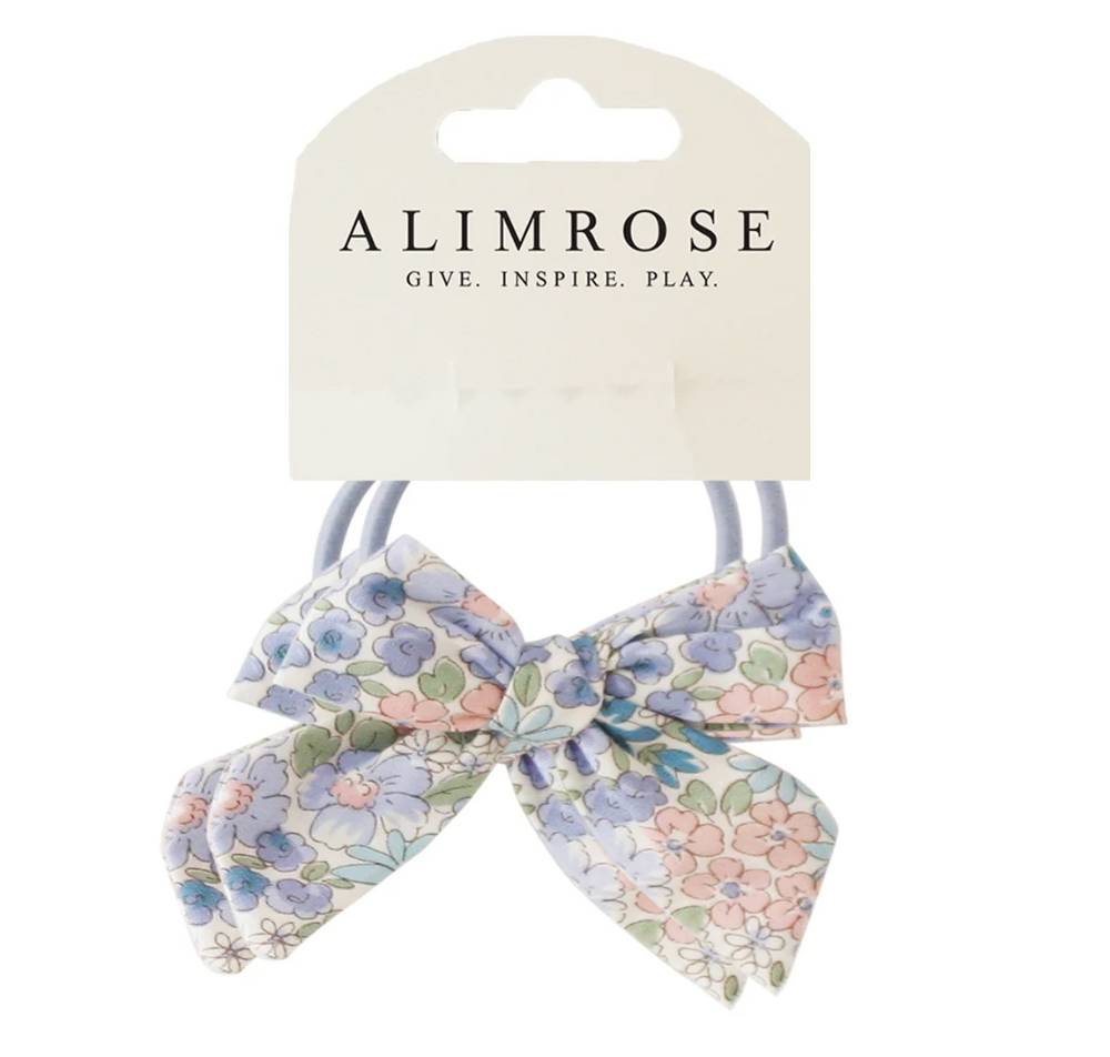 Bow Hair Tie Set Lilly Blue - Alimrose