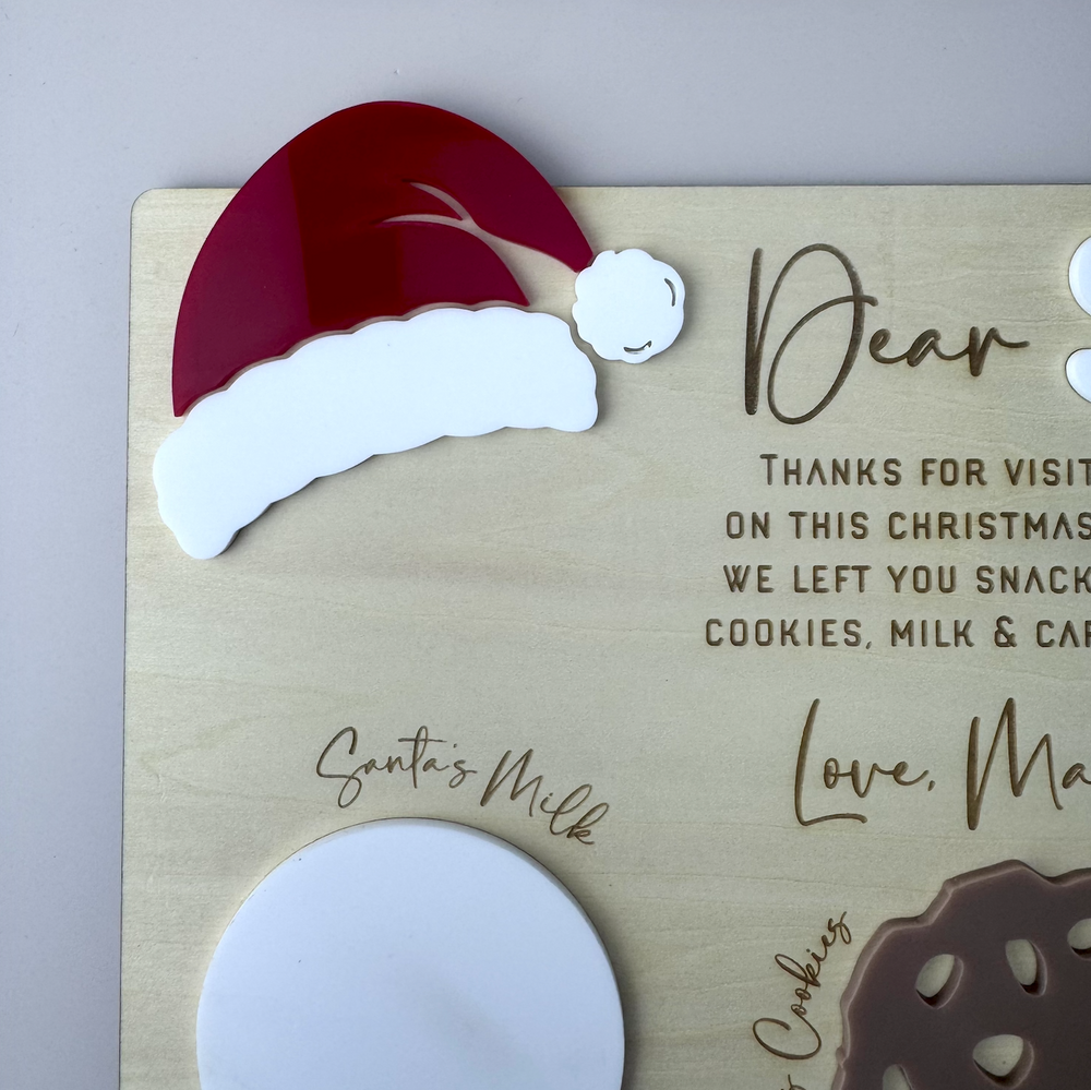 Personalised Dear Santa Tray - Christmas Eve Board - Luma Light