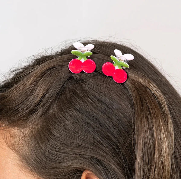 Mini Hair Claw Clips Set of 2 - Cherries - Rex London