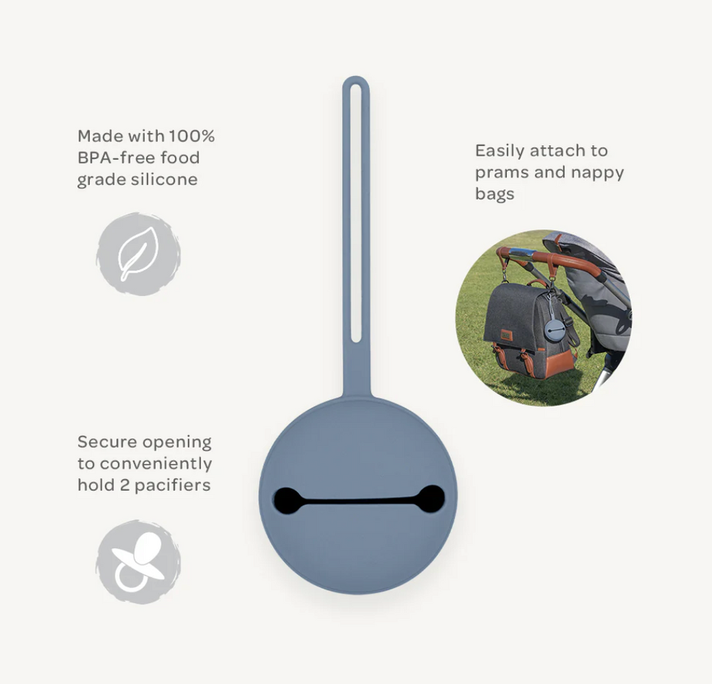 Pacifier / Dummy Case - Misty Blue - Living Textiles