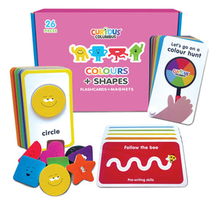 Flashcards & Magnetic Colours & Shapes - Curious Columbus