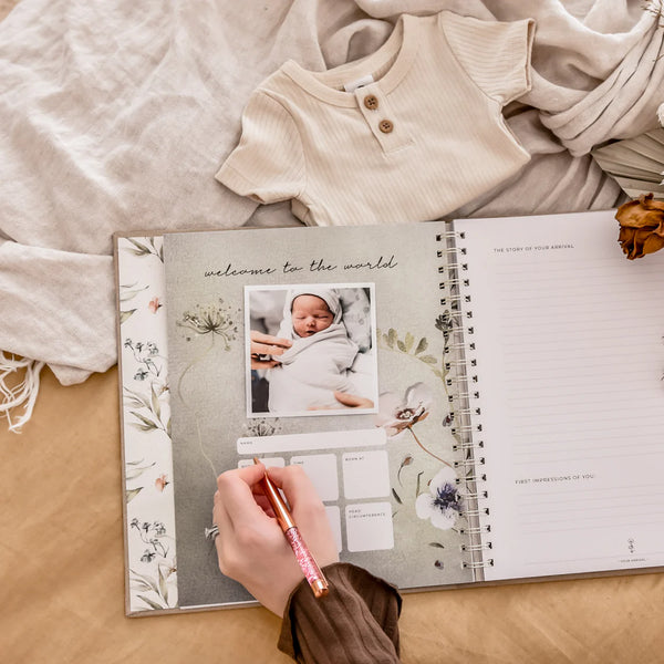 Fleur - Baby Memory Book - Peachly