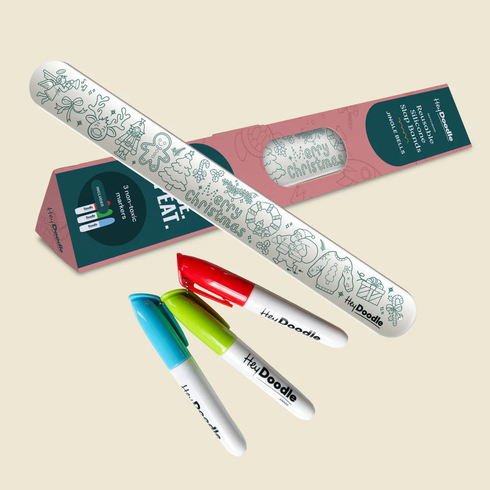 Sketchband - Jingle Bells -Reusable Colouring Slap Bracelet - Hey Doodle