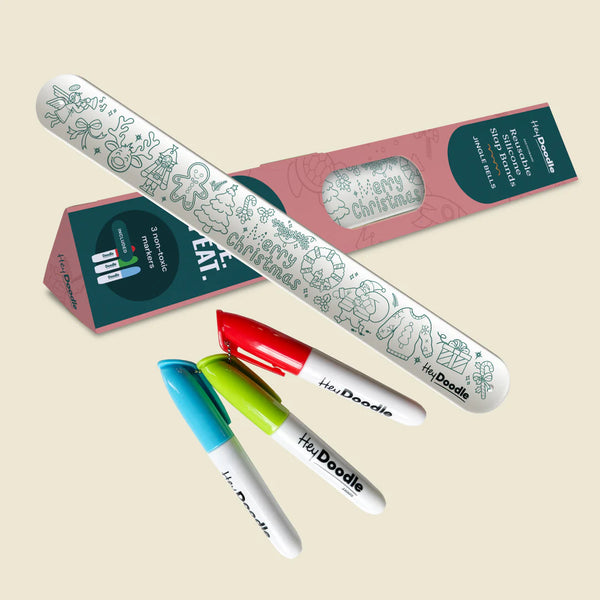 Sketchband - Jingle Bells -Reusable Colouring Slap Bracelet - Hey Doodle
