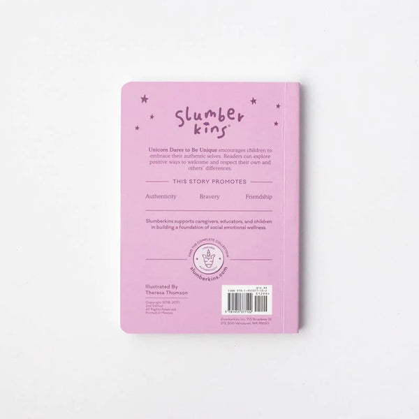 Unicorn Dares to be Unique Board Book - Slumberkins