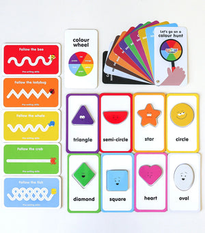 Flashcards & Magnetic Colours & Shapes - Curious Columbus