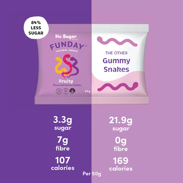 Fruity Gummy Snake 50g - Funday Natural Sweets