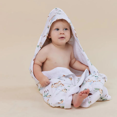 Duck Pond Organic Hooded Baby Towel - Snuggle Hunny