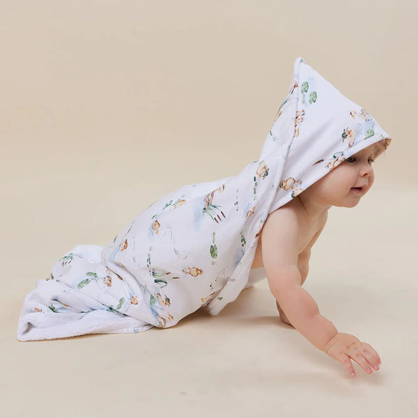 Duck Pond Organic Hooded Baby Towel - Snuggle Hunny