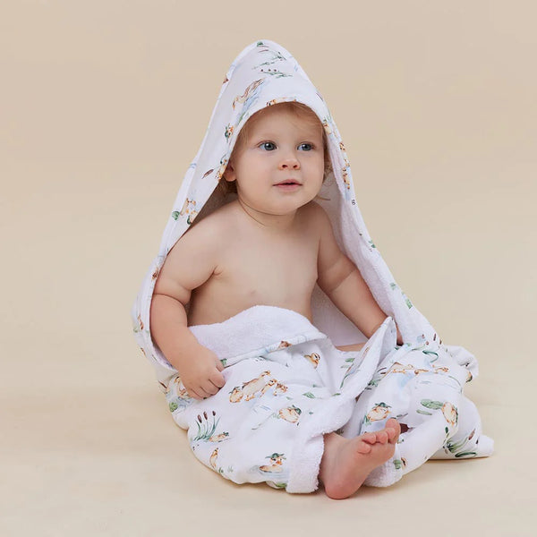 Duck Pond Organic Hooded Baby Towel - Snuggle Hunny