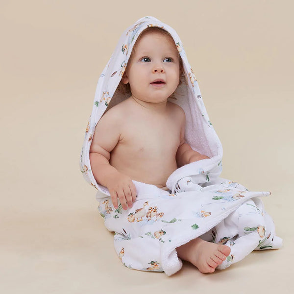Duck Pond Organic Hooded Baby Towel - Snuggle Hunny