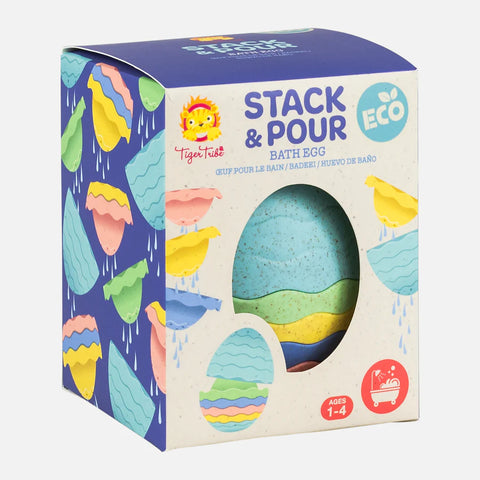 Stack & Pour Bath Eggs - Tiger Tribe - Eco