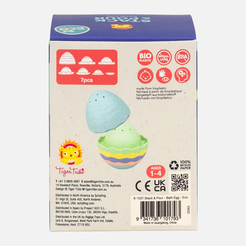 Stack & Pour Bath Eggs - Tiger Tribe - Eco