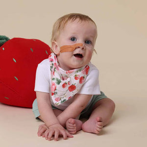 Strawberry Organic Dribble Bib - Snuggle Hunny