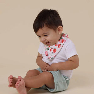Strawberry Organic Dribble Bib - Snuggle Hunny