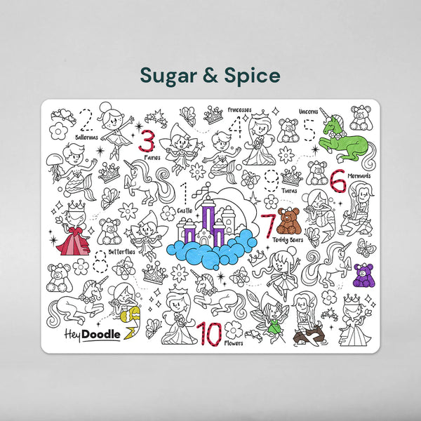 Sugar & Spice Classic Colouring & Doodle Mat - Hey Doodle