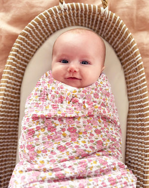 Muslin Swaddle Rose Garden - Alimrose