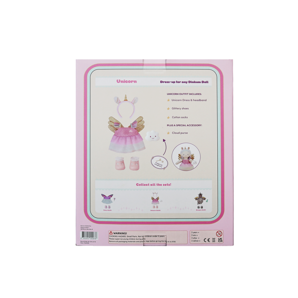 Unicorn Dinkum Outfit - Rainbow Realm - Dinkum Dolls