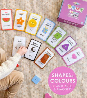 Flashcards & Magnetic Colours & Shapes - Curious Columbus