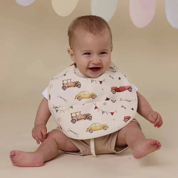 Vintage Cars Snuggle Bib - Snuggle Hunny