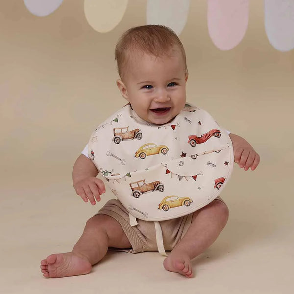 Vintage Cars Snuggle Bib - Snuggle Hunny