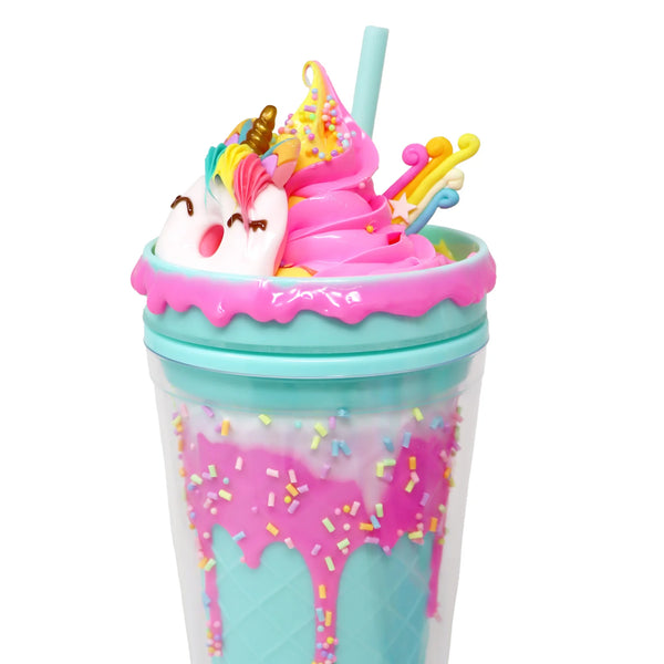 Unicorn Donut Drinking Cup - Pink Poppy