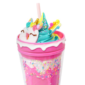 Unicorn Donut Drinking Cup - Pink Poppy