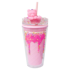 Gummy Bear Drinking Cup - Pink Poppy