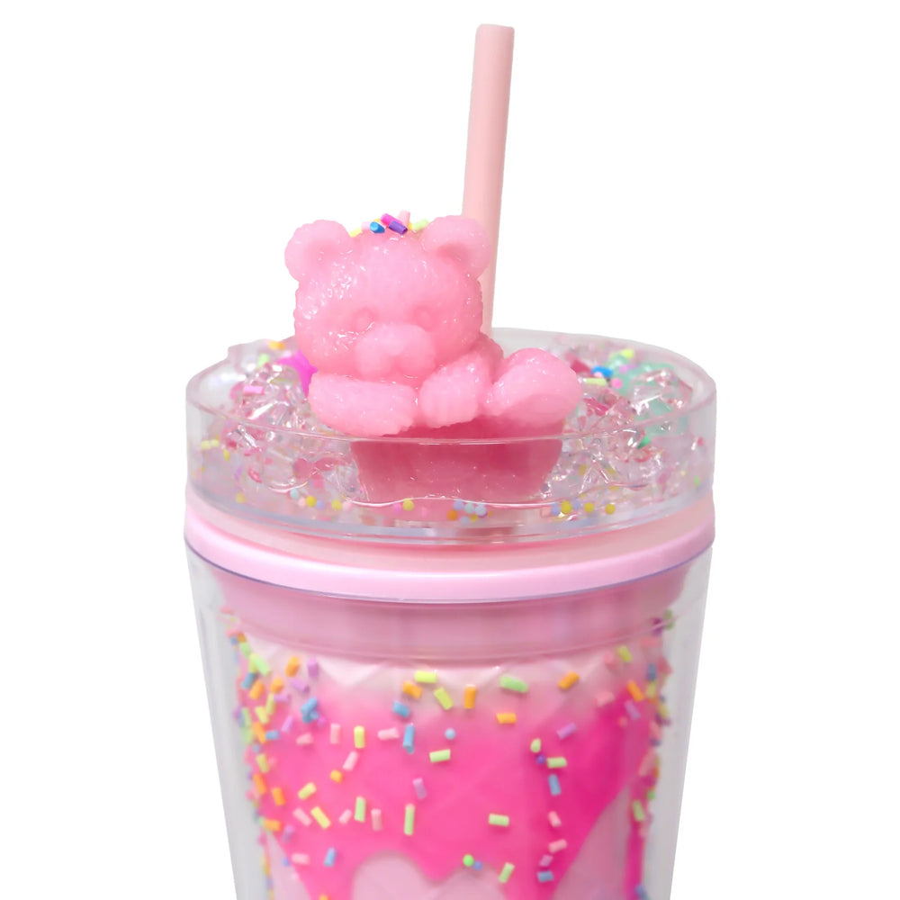 Gummy Bear Drinking Cup - Pink Poppy