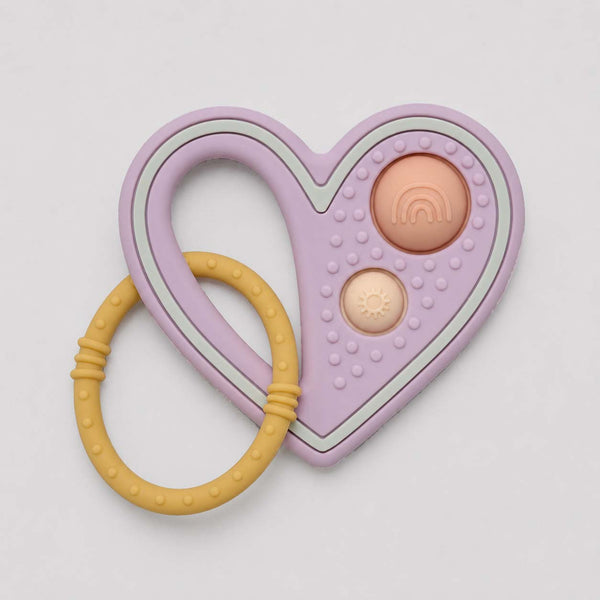 Heart Silicone Pop Teether - Jiggle & Giggle