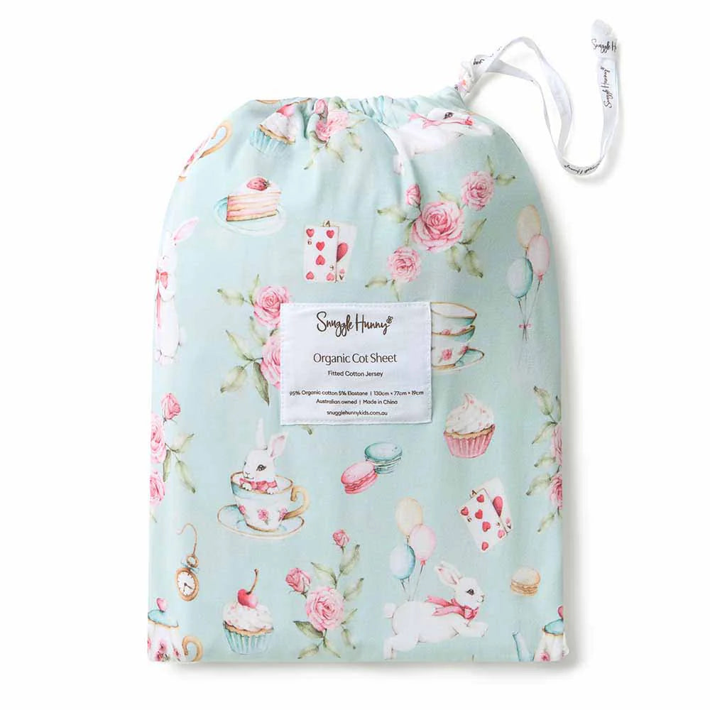 White Rabbit Organic Fitted Cot Sheet - Snuggle Hunny