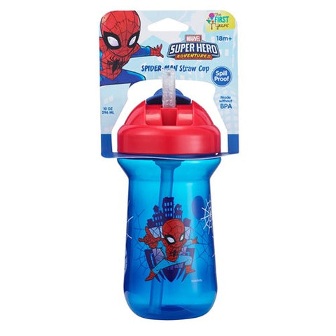 Marvel Spiderman Flip Top Straw Cup DISCOUNTED