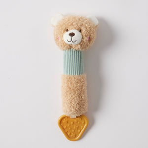 Hugglies Teddy Bear Squeaker With Teether – Blue - Jiggle & Giggle