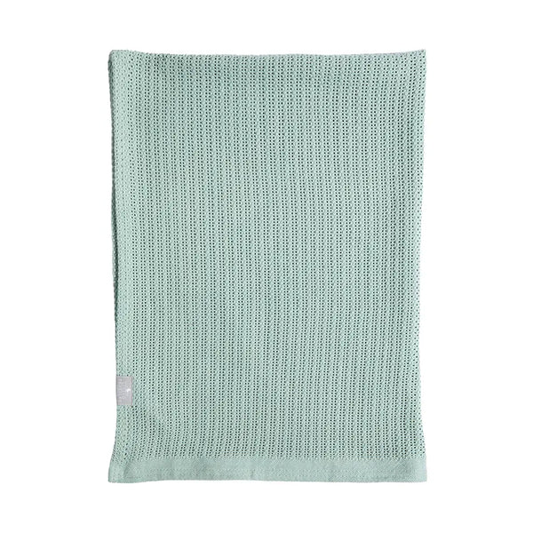 Bassinet Cotton Blanket - Sage - Living Textiles