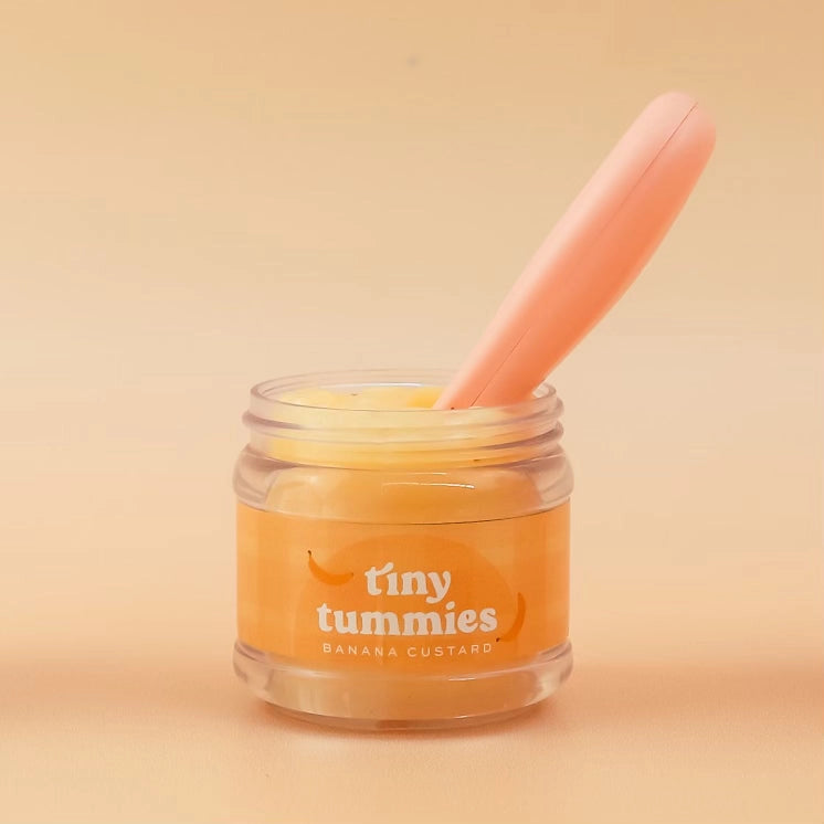 Tiny Tummies Banana Custard Food Jar and Spoon Set - Tiny Harlow