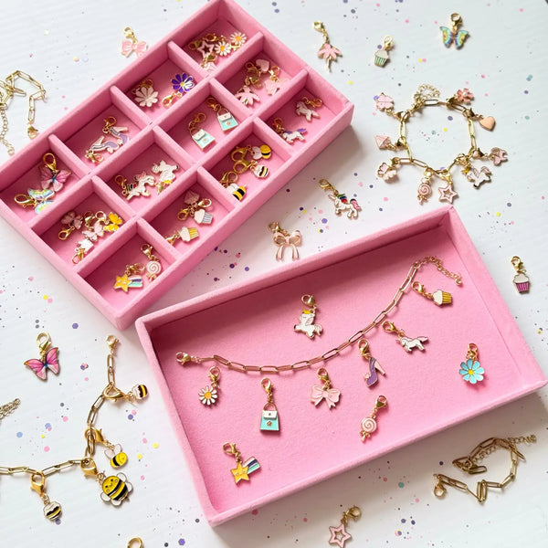 Jewellery Making Charm Bracelet Diy Kit with Alloy Enamel Charms - Sweet as Sugar Jewellery