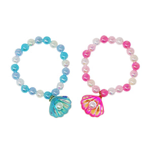 Mermaid Shell Bracelet - Pink Poppy