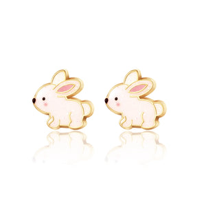 Glitter Rabbit Cutie Stud Earrings - Girl Nation