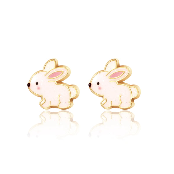 Glitter Rabbit Cutie Stud Earrings - Girl Nation