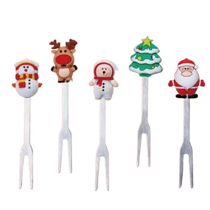 Food Picks/ Forks - Christmas (5 Pieces) - Mum Made Yum