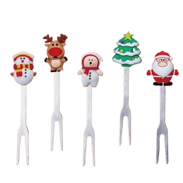 Food Picks/ Forks - Christmas (5 Pieces) - Mum Made Yum