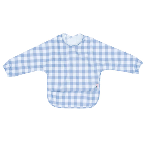 Messie Smock Bib – Blue Gingham  (Baby & Toddler) - We Might Be Tiny