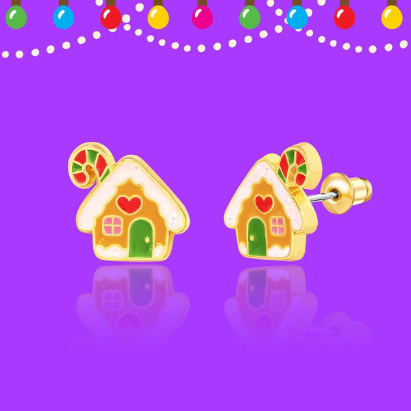 Gingerbread House | Cutie Stud Earrings - Girl Nation